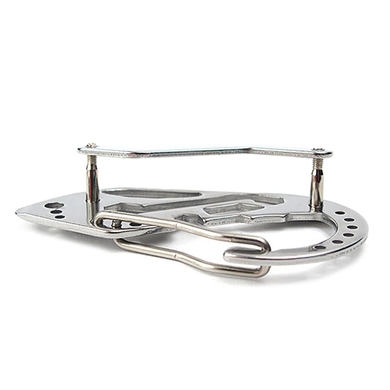 2 Packs Stainless Steel Key Holder Clip Portable Key Chain Multi Functional Key Clip Lock Screwdriver Wrench - Image 4