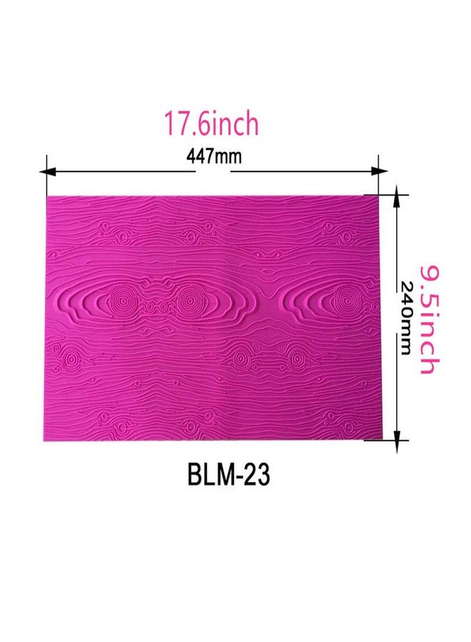 AK ART KITCHENWARE Woodgrain Fondant Impression Mat Silicone Cake Lace Mold Cake Texture Mat Pink BLM-23 - Image 3