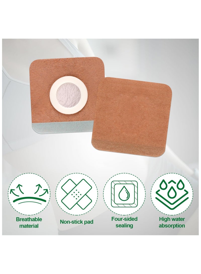 Generic 50Pcs Disposable Castor Oil Pack Wrap Belly Button Pads, No Washing Self Adhesive with High Absorbent Cotton Castor Oil Packs Wrap Patch Pads, Anti-Seepage Disposable Castor Oil Pack Wrap Belly Button  - Image 4