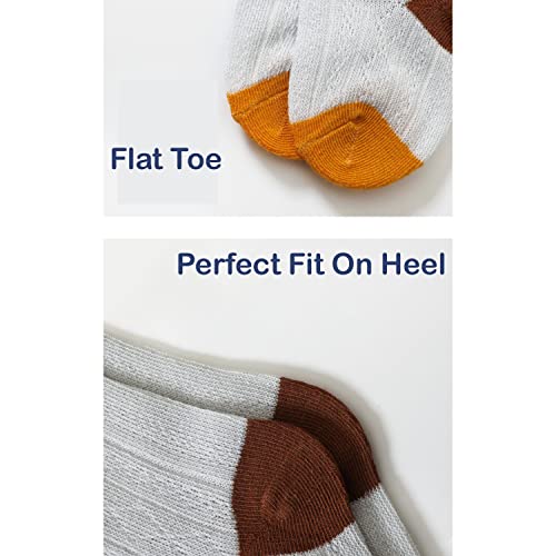 GUCHIGU Unisex Baby Knee-High Socks Toddlers Breathable Cute Print Sock Anti-Mosquito Knit 3 Pair Cotton Ankle Length Ankle Socks For Little Kids Boys Girls (Multicolor B-D-E, 6-36 Months, Pack Of 3) - Image 5