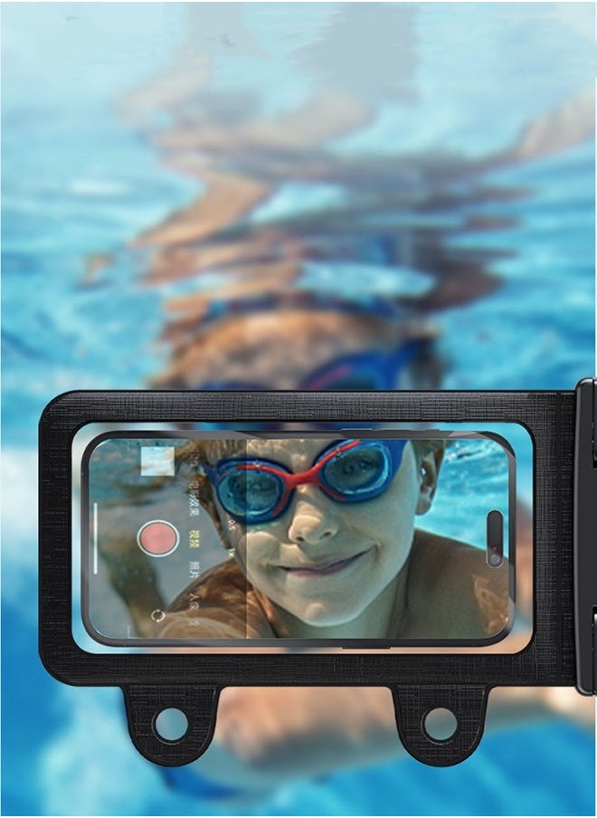 JCB CHIC Double Suction Cup Waterproof Phone Case Touchable Screen Transparent Mobile Phone Waterproof Bag Full View Thick Strap,2 Pack Phone Dry Bags Pvc Universal Diving Phone Bag For Outdoor Travel(YS22 pink)  - Image 5