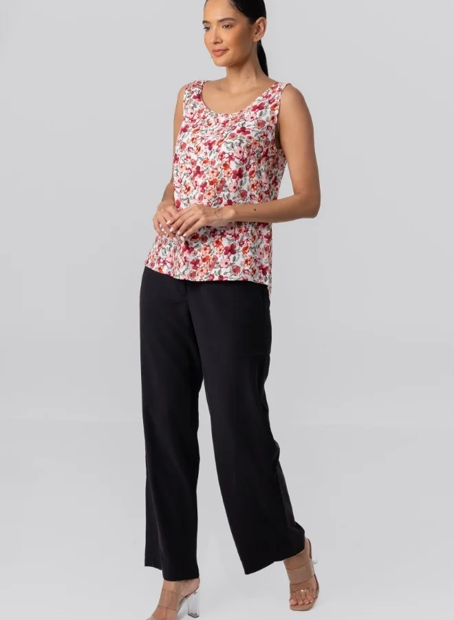 هايليز Floral Print Sleeveless Scoop Neck Blouse