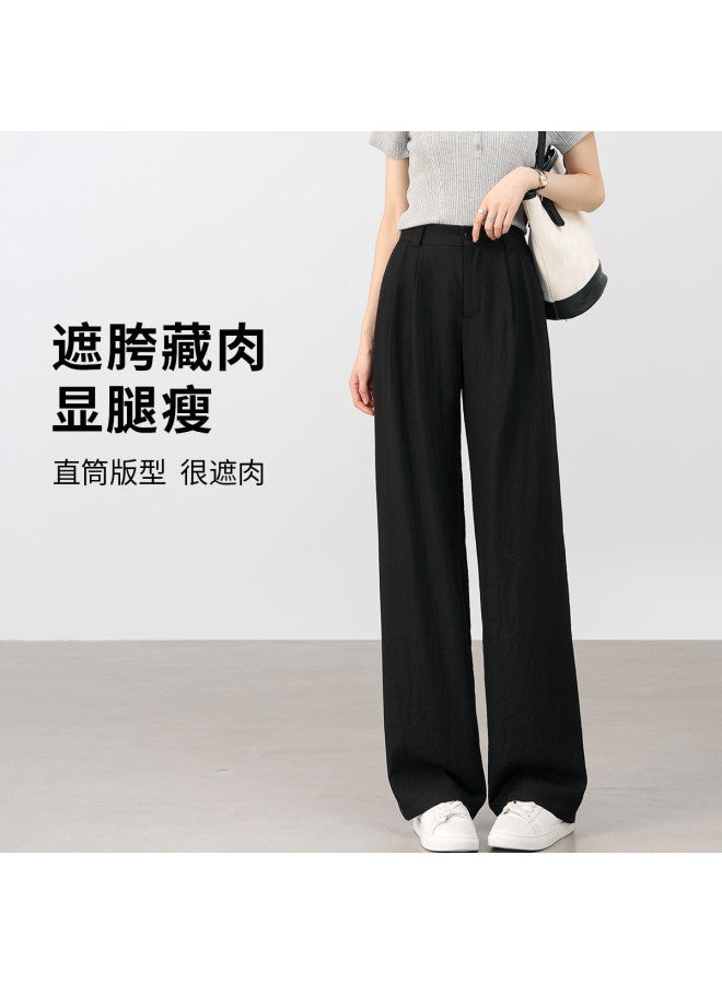 Hstyle textured Lightweight Breathable Wide-leg Pants For Women - 2025 Summer Slimming Casual Trousers - Image 4