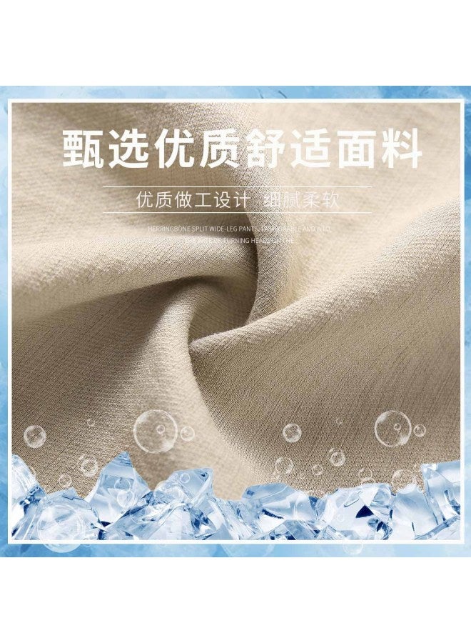 Hstyle textured Lightweight Breathable Wide-leg Pants For Women - 2025 Summer Slimming Casual Trousers - Image 3