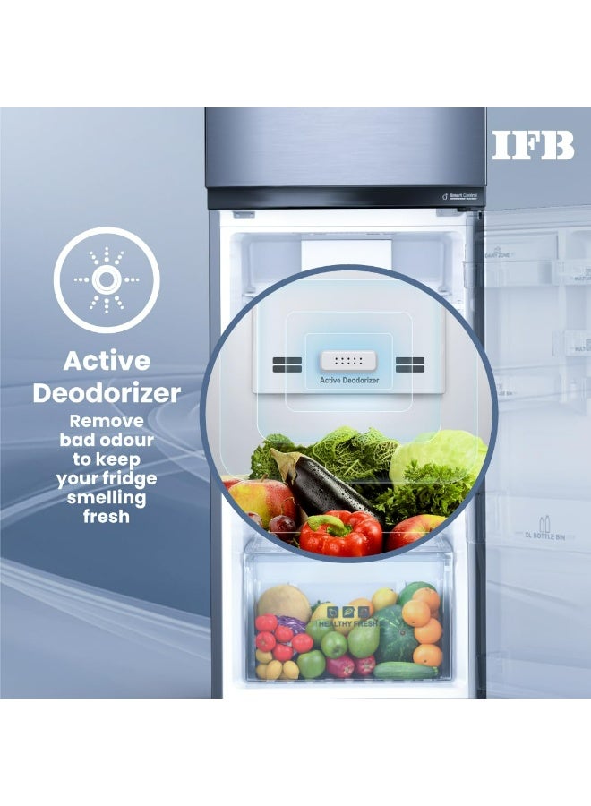 IFB 364L Frost Free Double Door Refrigerator – Brush Grey | 7-in-1 Convertible Multi Modes | E-Tech 360° Cooling | Quadra Crisper with Humidity Control | Energy Efficient | Model: IFBFF-2902IGS - Image 4