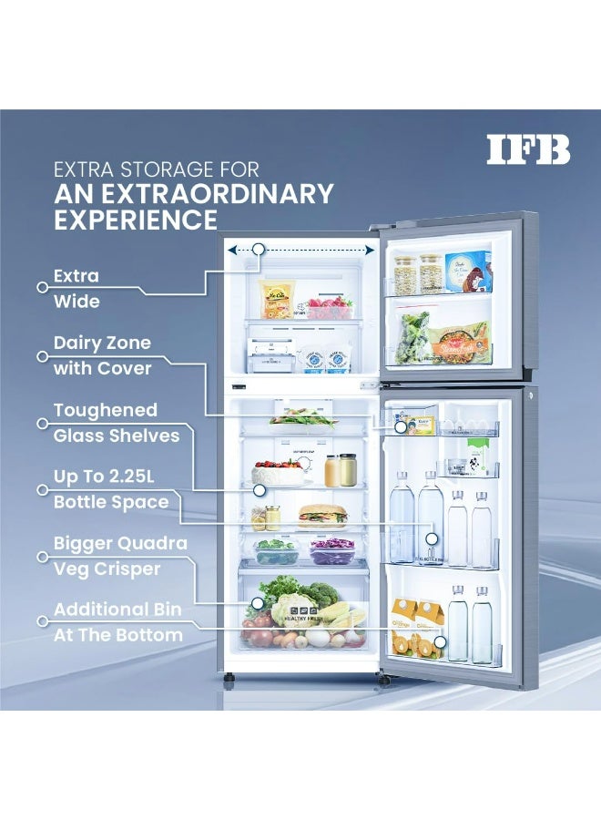 IFB 364L Frost Free Double Door Refrigerator – Brush Grey | 7-in-1 Convertible Multi Modes | E-Tech 360° Cooling | Quadra Crisper with Humidity Control | Energy Efficient | Model: IFBFF-2902IGS - Image 3