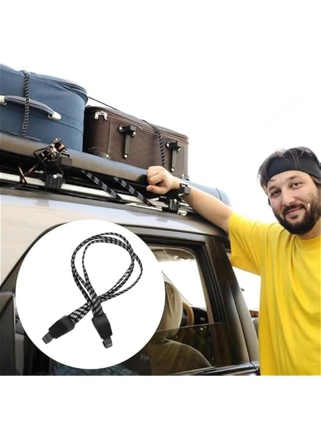 2Pcs Bike Bungee Cords with Hooks Bike Rack Straps Adjustable Bicycle Elastic Rope 3 in 1 Bungee Cord Luggage Elastic Rope Bundling Belt Bike Hook Tie for Camping Bicycle Pannier Rack Motorcycle