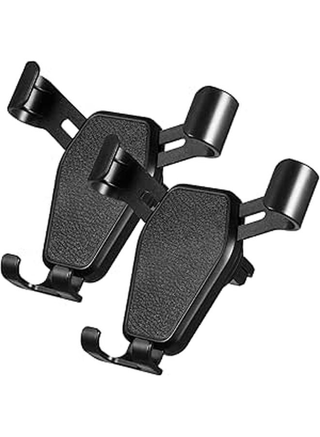 2 Pcs Car Phone Holder with Mechanical Linkage Stable Triangle Grip Air Vent Mount - Image 1