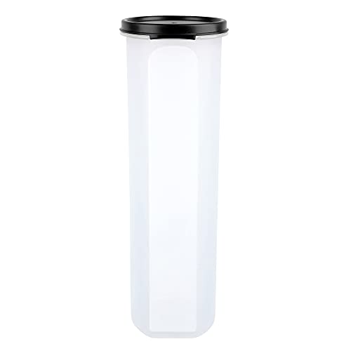 Cutting EDGE 1100 ML Smart Slim Storage Set of 4 | Airtight & Leak-Resistant Round Modular Plastic Containers for Pasta, Snacks & Cookies | Stackable, BPA-Free, Refrigerator Safe, Black - Image 4