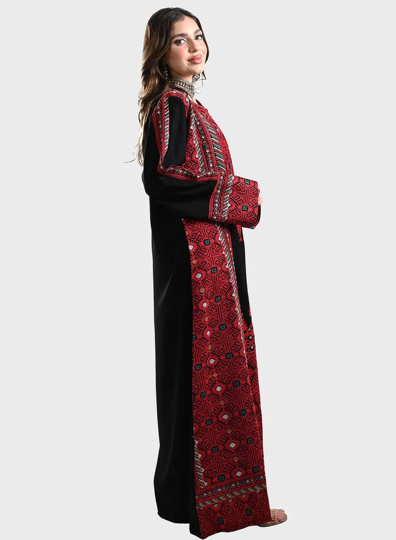 TOP TATO V-Neck Emballished  Jalabiya