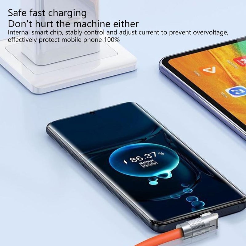 كابل شحن عالي السرعة من USB إلى C بقدرة 120 واط للهواتف المحمولة والأجهزة اللوحية - Image 5