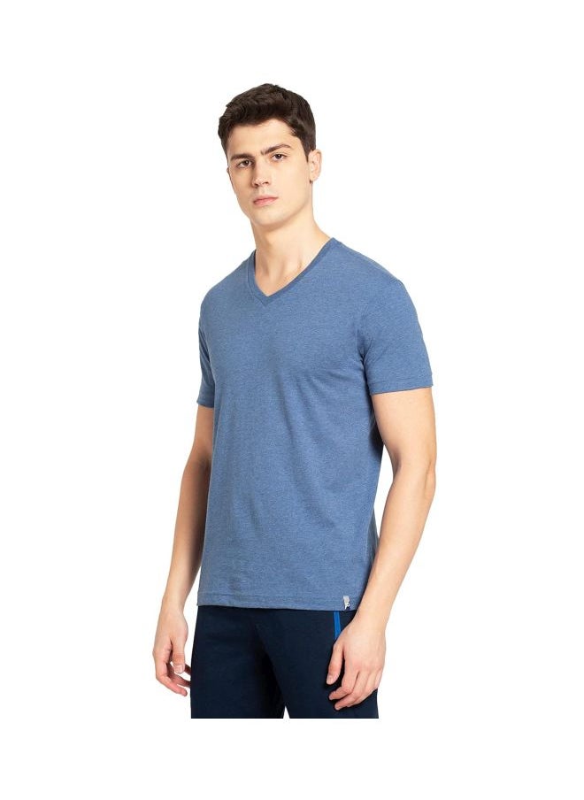 JOCKEY - Jockey 2726 Men Super Combed Cotton Rich Solid V Neck Half Sleeve T Shirt - Image 1
