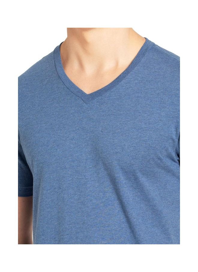 JOCKEY - Jockey 2726 Men Super Combed Cotton Rich Solid V Neck Half Sleeve T Shirt - Image 1