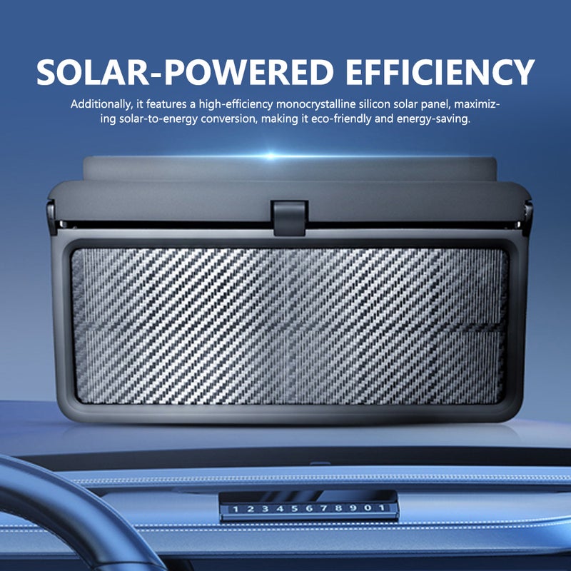3-Fan Car Exhaust Fan USB & Solar Powered Air Circulation Fan Ventilator Silent Air Vent Cooler Automotive Radiator Cooling Fan with Independent Switch - Image 5