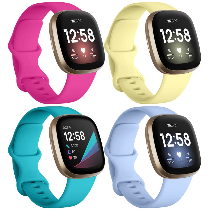 Dirrelo Compatible with Fitbit Sense Bands/ Fitbit Versa 3 Bands Women/ Fitbit Versa 4 Bands Women/ Fitbit Sense 2 Bands for Women, Soft Replacement Sport Strap Band for Versa 3/4 Sense 2 Smart Watch - Image 1