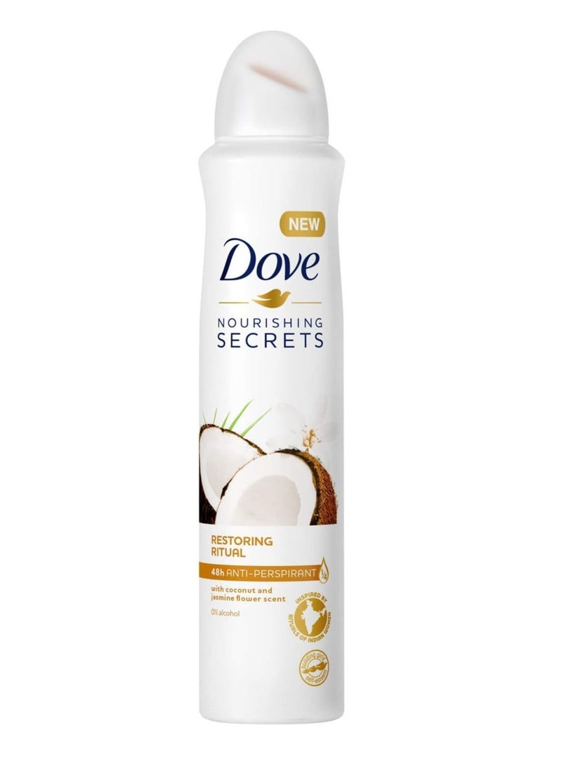 دوف مزيل العرق بزهرة جوز الهند والياسمين من نوريشينج سيكريتس متعدد الألوان 250 مل