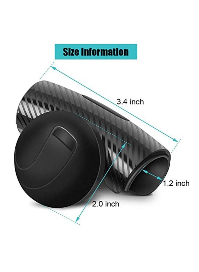 Generic - Steering Wheel Power Handle Driving Grip Ball, Knob Silicone Steering Wheel Spinner, Easy Set Up Silicone Steering Wheel Knob, Easy Installation No Tools Required (Black) - Image 1
