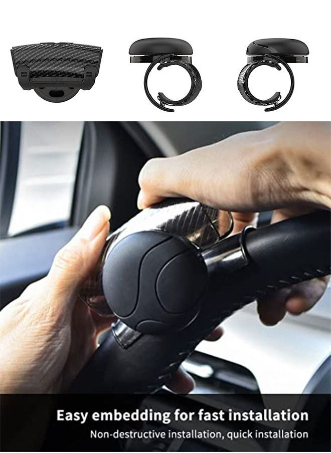 Generic - Steering Wheel Power Handle Driving Grip Ball, Knob Silicone Steering Wheel Spinner, Easy Set Up Silicone Steering Wheel Knob, Easy Installation No Tools Required (Black) - Image 1