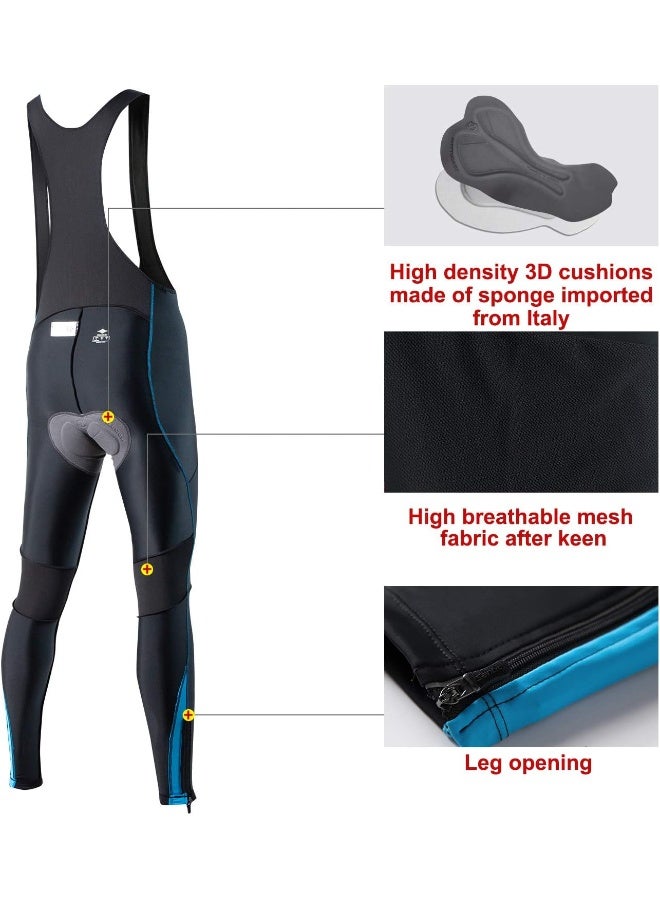 Santic Cycling Bib Tights Men Padded Cycling Bib Pants Long Padded with Pocket - Image 5