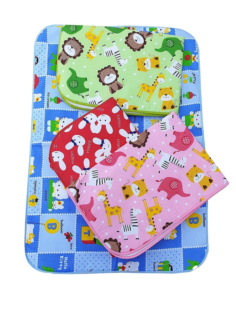 Same As Shown Baby Diaper Changing Waterproof Sheet Matts (Bicchoni) Dry Sheets Pack of 2 (Small (0-6 Months Baby)) - Image 3