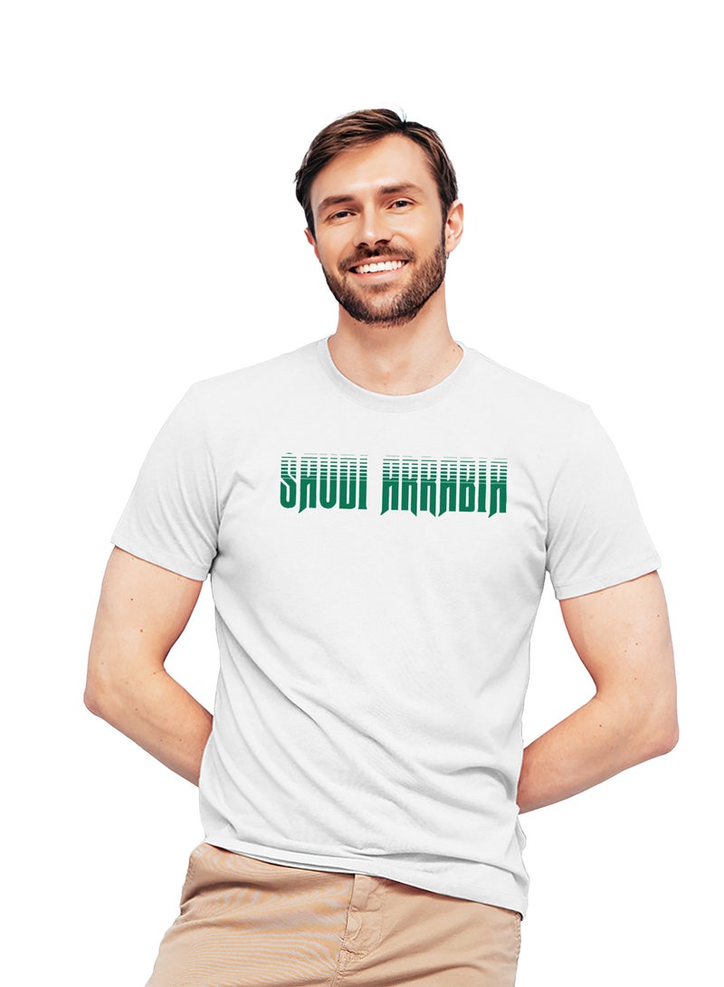 Fashion World Cotton T-shirt Printed with High-quality Saudi Arabia - Image 1