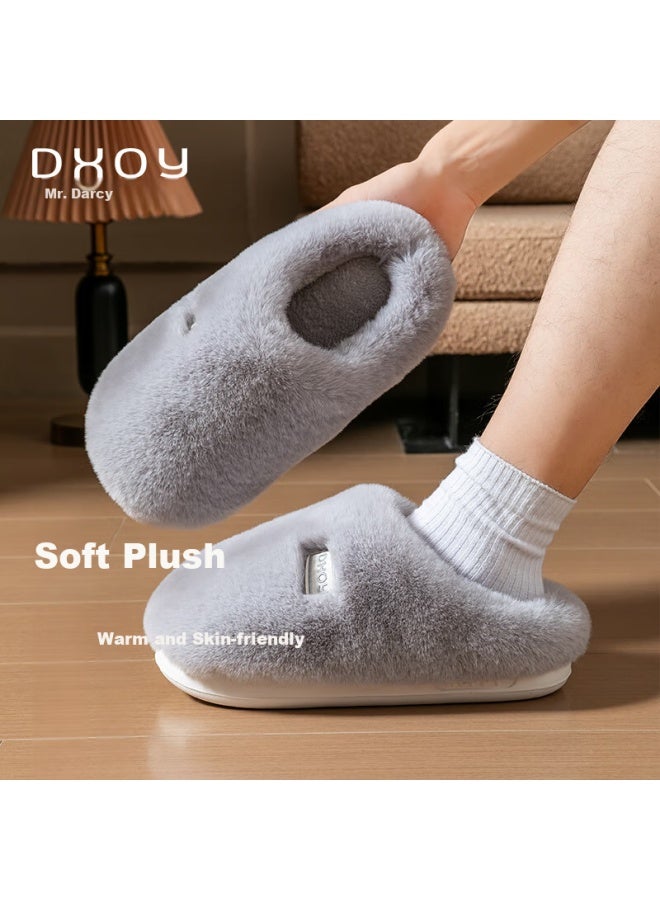 Mr. Darcy Daxixiansen Ice Cream Cotton Slippers For Men, Autumn And Winter Indoor Home Use, Plush Couple's Soft-soled Non-slip Slippers For Warmth - Image 1