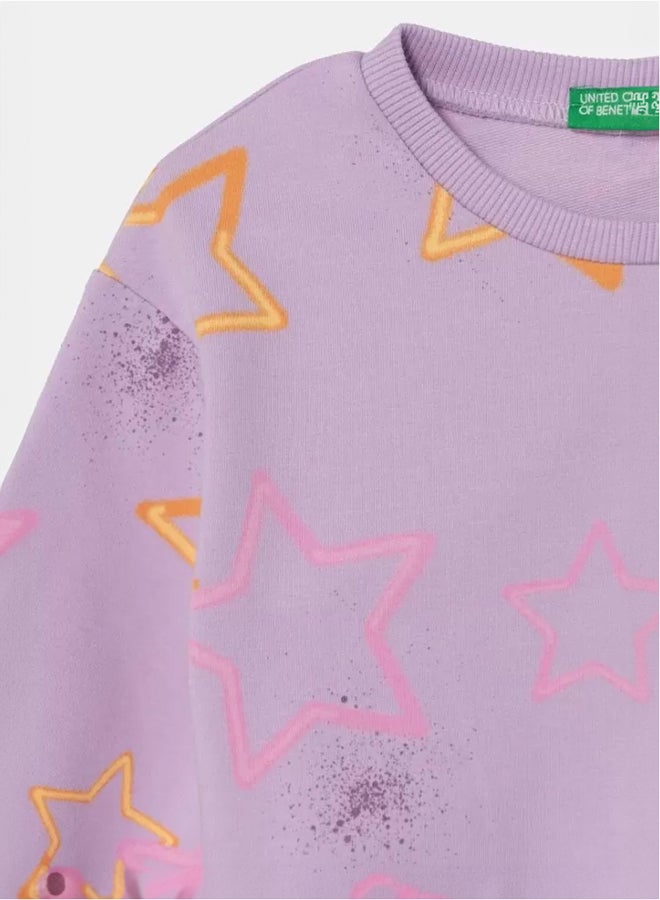 Benetton Girls Printed Sweatshirt - Image 4