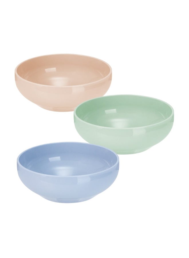 Inochi Amori Large Feeding Bowl 850ml | Dinnerware Bowls Round for Toddlers and Kids | Reusable Odorless BPA Free | Dishwasher & Microwave Safe | Easy to Hold | Made in Vietnam | Weaning Utensils |  Set of 3 pcs 