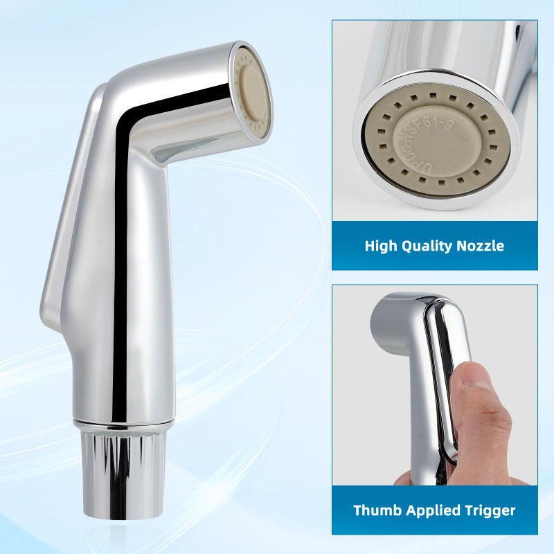 iFealClear Universal Kitchen Side Sprayer Compatible with Moen Faucet, Kitchen Sink Faucet Sprayer Replacement with Quick Connector/Hose/Holder, Pull Out Sink Sprayer Head, Easy to Install, Chrome - Image 4