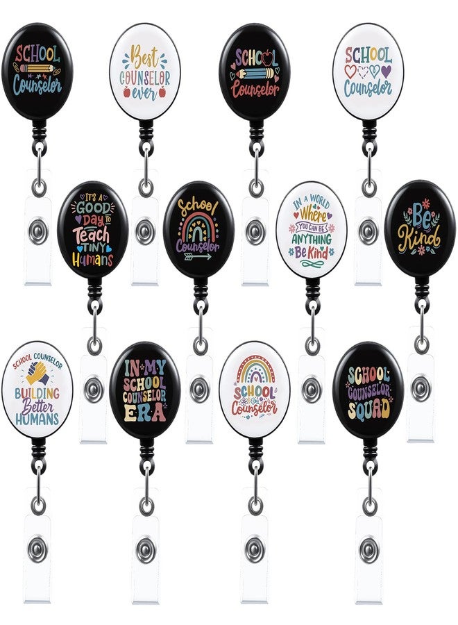 تاوباري مجموعة هدايا تاوباري لمستشاري المدارس، 12 قطعة، بكرة شارة قوس قزح قابلة للسحب مع مشبك تمساح، هدية مثالية للعودة إلى المدرسة أو عيد الميلاد أو تقدير المعلمين - Image 1