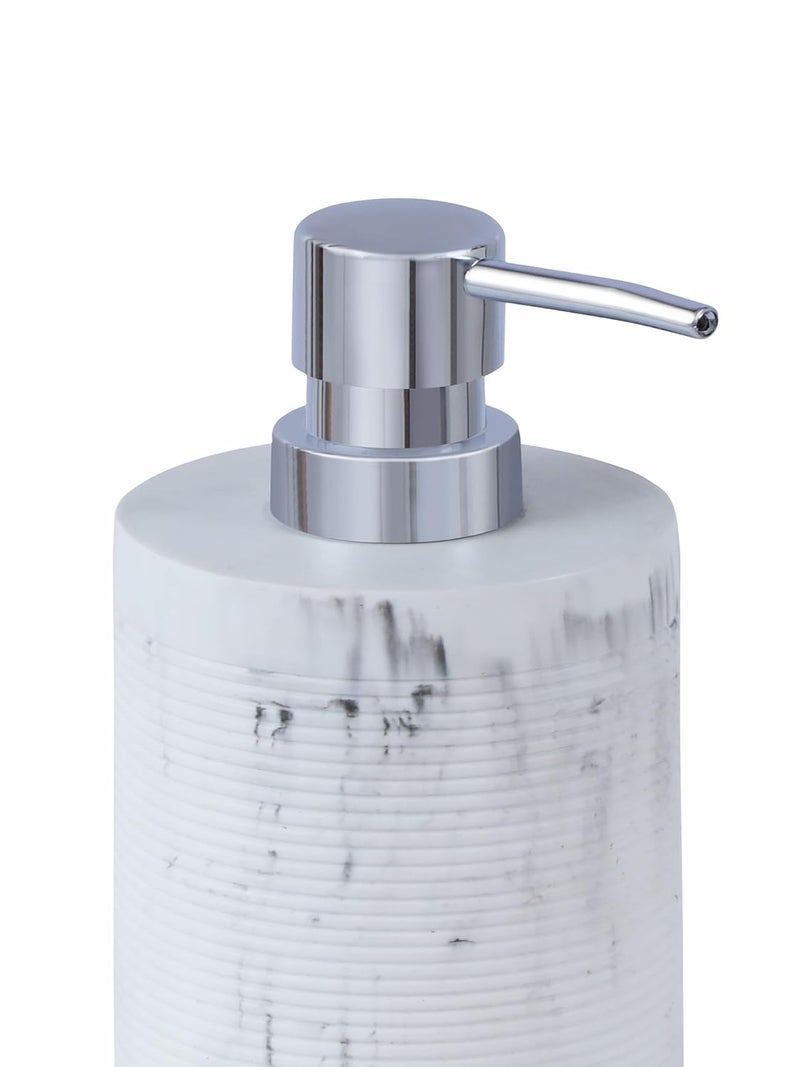 Obsessions Obsessions Soap & Lotion Dispenser, Polyresin, Ideal for Bathroom, Kitchen Vanity 320ml, Marble - Image 5