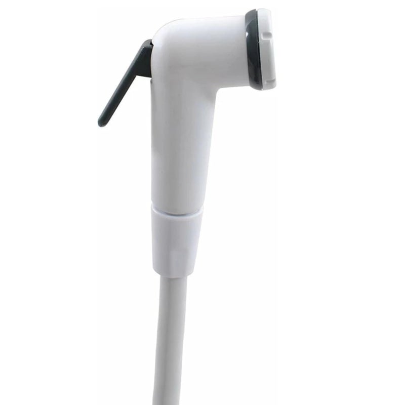 CITIPRO Citipro Black Ring PVC White Health Faucet Toilet Jet Spray Health Faucet with 1 m Flexible Hose and Wall Bracket White Large - Image 3