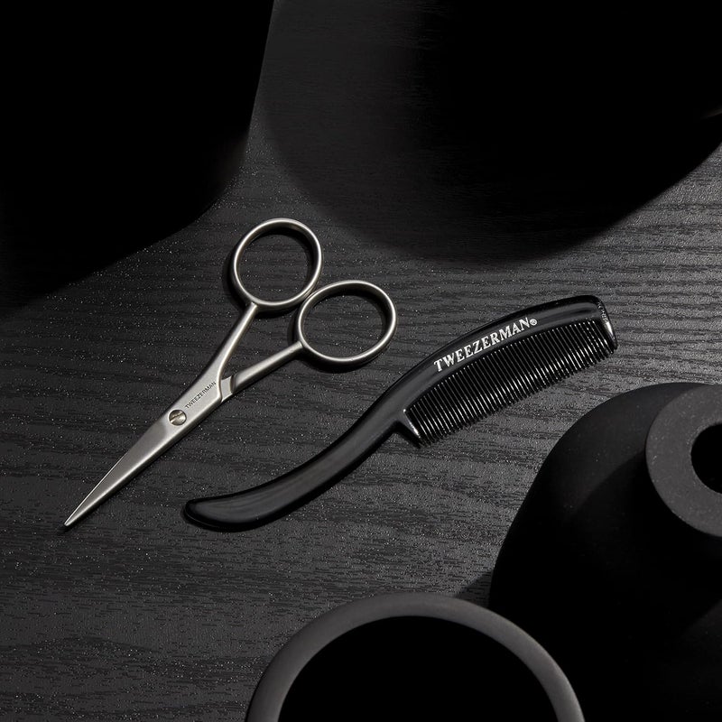 Tweezerman GEAR For Men Moustache Scissors and Comb - Image 5
