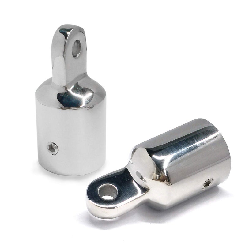 keehui Pair 316Ss Heavy Duty7/8 Id Bimini Top Cap External Eye End Boat Fittings Marine Hardware  Fits 7/8"" Od Round Tube - Image 1