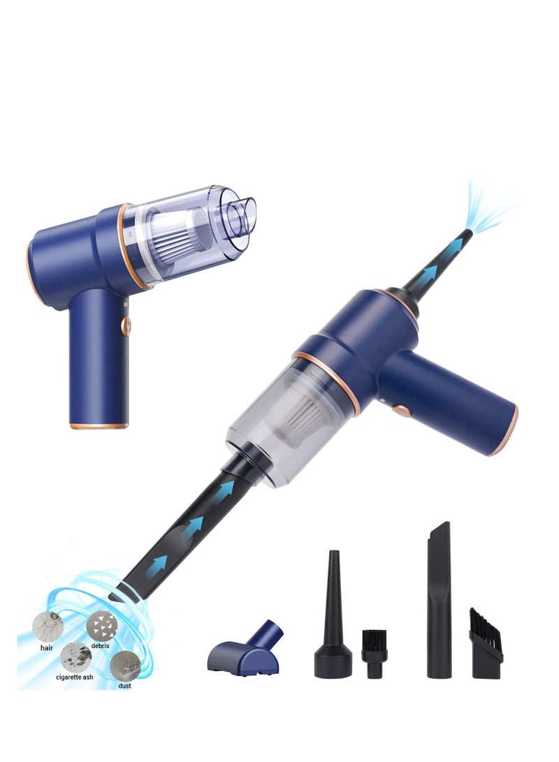 SYOSI Car Vacuum Cleaner Cordless, Handheld Vacuum&Air Duster, 9000PA Suction 120W High Power Wet/Dry Use Portable Vacuum Cleaner with Multi-nozzles and Floor Brush for Vehicle/Home/Office, Pet Hair - Image 1