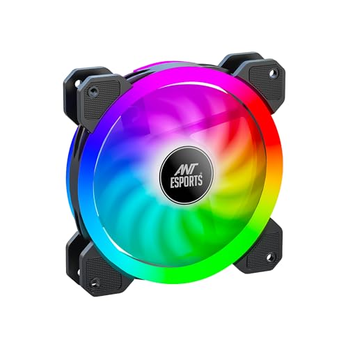 Ant Esports Superflow 120mm 3 IN 1 ARGB Three Dual-Sided ARGB ring light PWM Case Fan Kit - Black, 45.3 CFM Airflow, 1500 RPM - Image 2