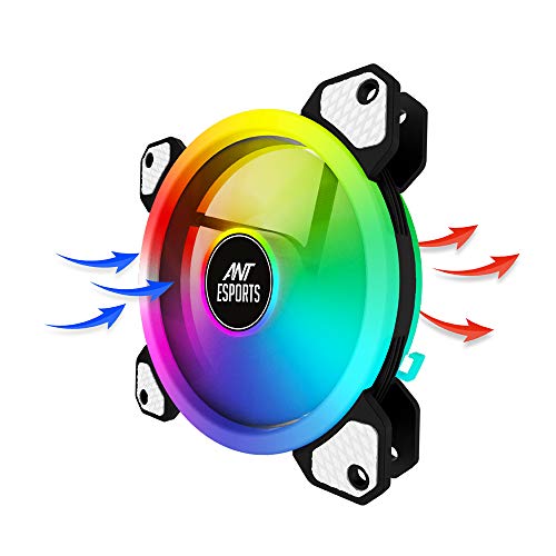 Ant Esports Superflow 120mm 3 IN 1 ARGB Three Dual-Sided ARGB ring light PWM Case Fan Kit - Black, 45.3 CFM Airflow, 1500 RPM - Image 4