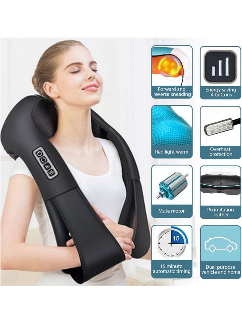 Generic New Arrival U Shaped Electric Acupressure Neck And Shoulder Massager Infrared Soothing Heating 4D Kneading Multi Purpose Car Home Massage Shawl  - Image 2