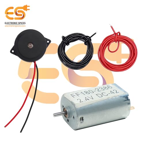 Electronicspices Electronic Spices -Electronic Projects Starter Kit for little enginners - fan blade, motor, buzzer, all colour 5MM LED, and wire - Image 3