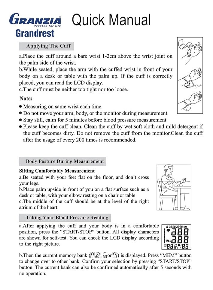Granzia Tribune Blood Pressure Monitor - Image 5