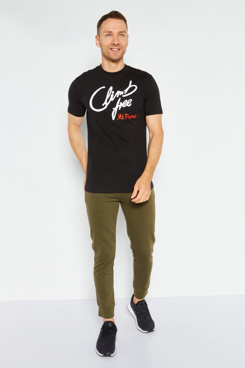 PUMA تي شيرت رياضي قصير الأكمام للرجال من بومّا x سلكت، أسود - Image 4