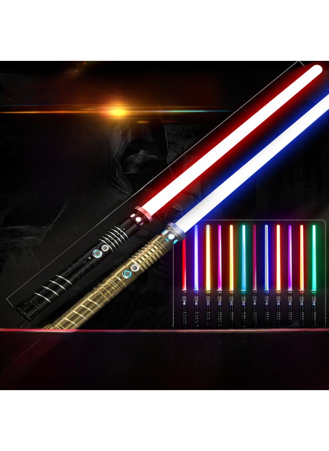 null - Star Wars Laser Sword Luminous Toy Metal Lightsaber Charging Color Changing Flash Toy Sword Wholesale-Color:1 Generation-black Single Pack-Specifications:Pixel 15 Color Light Effect + Flowing Water Rainbow Color + Mute - Image 1