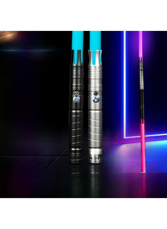null - Star Wars Laser Sword Luminous Toy Metal Lightsaber Charging Color Changing Flash Toy Sword Wholesale-Color:1 Generation-black Single Pack-Specifications:Pixel 15 Color Light Effect + Flowing Water Rainbow Color + Mute - Image 1
