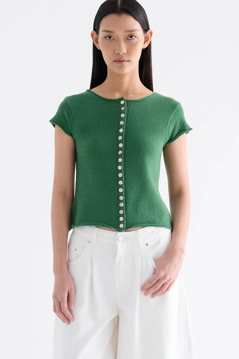 ذا اديتورز ماركت Helyn Button-Down Knit Top