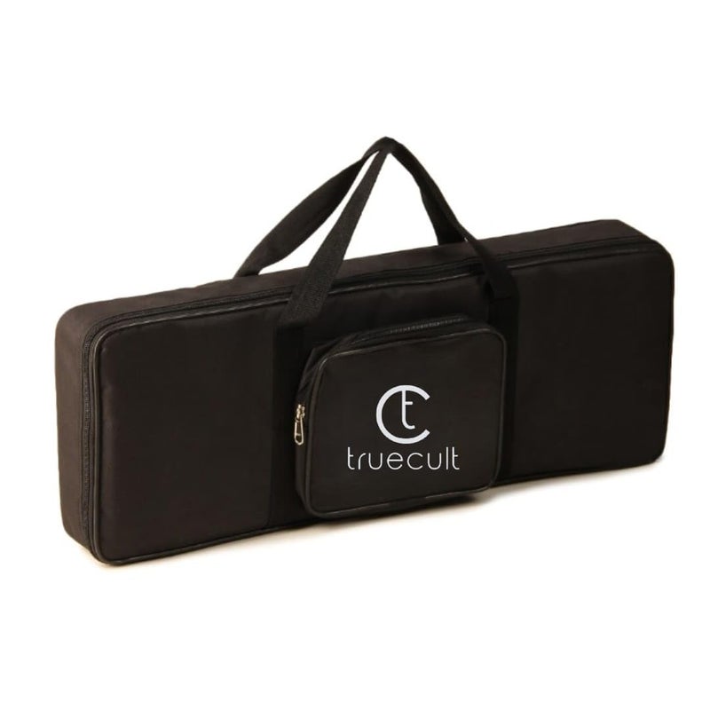True Cult Polyester Keyboard Bag Compatible with 37 Keys Yamaha & Casio Pss-E30,Pss-F30 Padded Quality with Dust Cover (Black) - Image 1