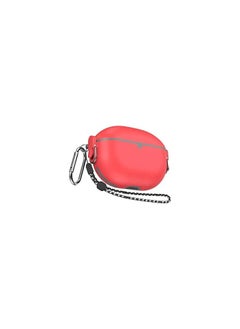 Case Compatible with Beats Studio Buds Case, [Carabiner + Lanyard] [Safety Lock Switch] TPU Material Anti-Drop Shockproof Protective Case for Beats Studio Buds/Buds+/Buds Plus (Red)