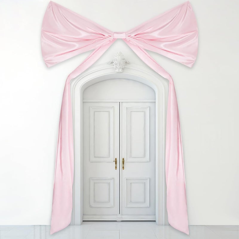 HZYH Extra Large Pink Satin Bow – Wedding & Birthday Party Decorations, Big Ribbon Bow For Arch, Bachelorette, Bridal Shower, Door & Wall Decor - Image 1