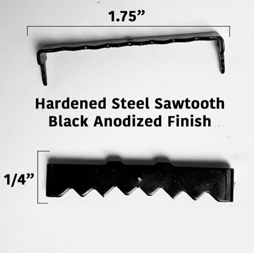 888 Corp Pro Quality 1-3/4" No Nail Sawtooth Picture Hangers - Black Oxide 100-Pack - Image 4