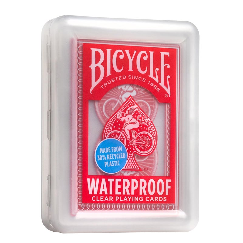Bicycle Waterproof Playing Cards, Red Plastic Deck of Cards, Durable Plastic Cards for Pool, Beach, Camping & Party Games - Image 1