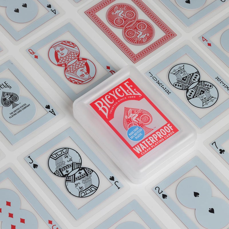 Bicycle Waterproof Playing Cards, Red Plastic Deck of Cards, Durable Plastic Cards for Pool, Beach, Camping & Party Games - Image 2